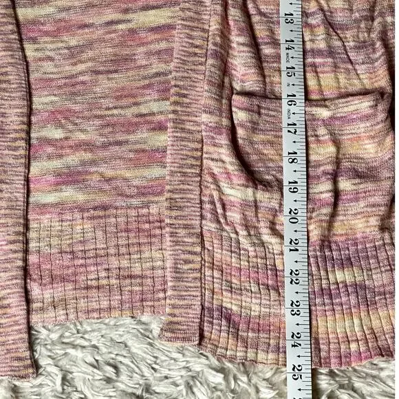 Sundance Long Sleeved Pink Cotton Knit Cardigan Women Petitie XL Pink Lagenlook - Picture 4 of 9